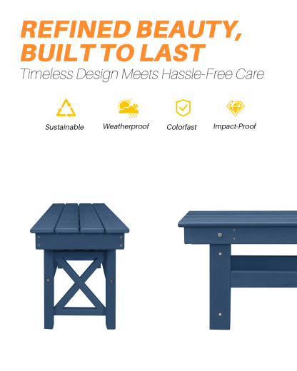 HDPE Outdoor Bench, 55"