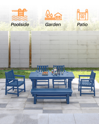 HDPE Outdoor Bench, 55"