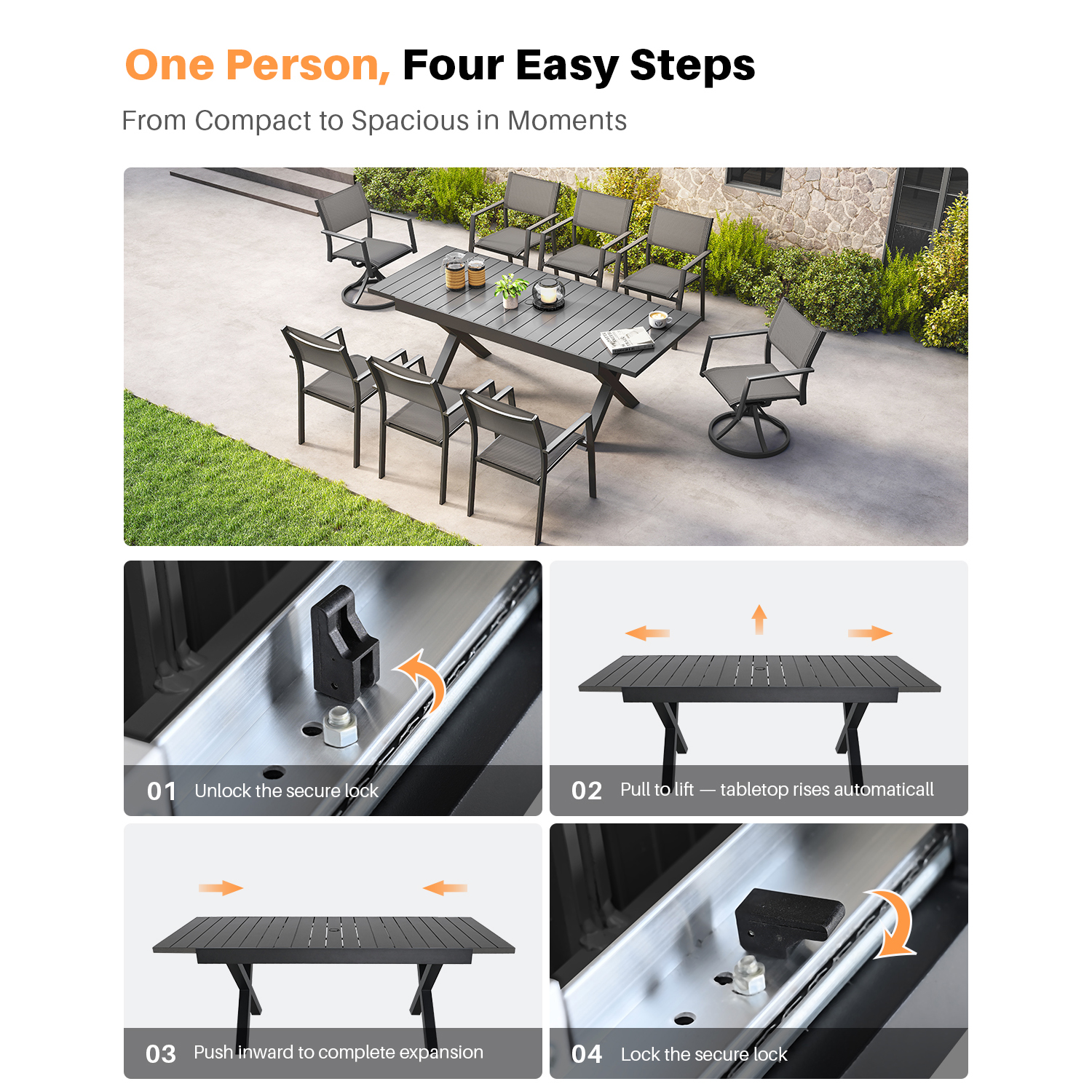 9-Piece Expandable Patio Dining Set - DS062