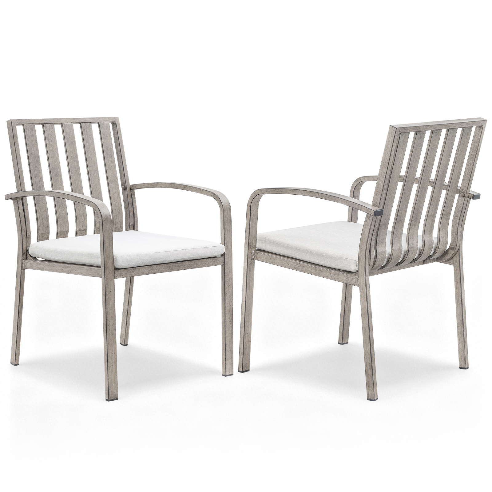 2-Piece Patio Outdoor Dining Chairs Set  for Deck, Balcony, Garden - C106