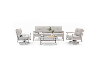 TEMPRIS 4 Piece Outdoor Sofa Group With Swivel Sofa