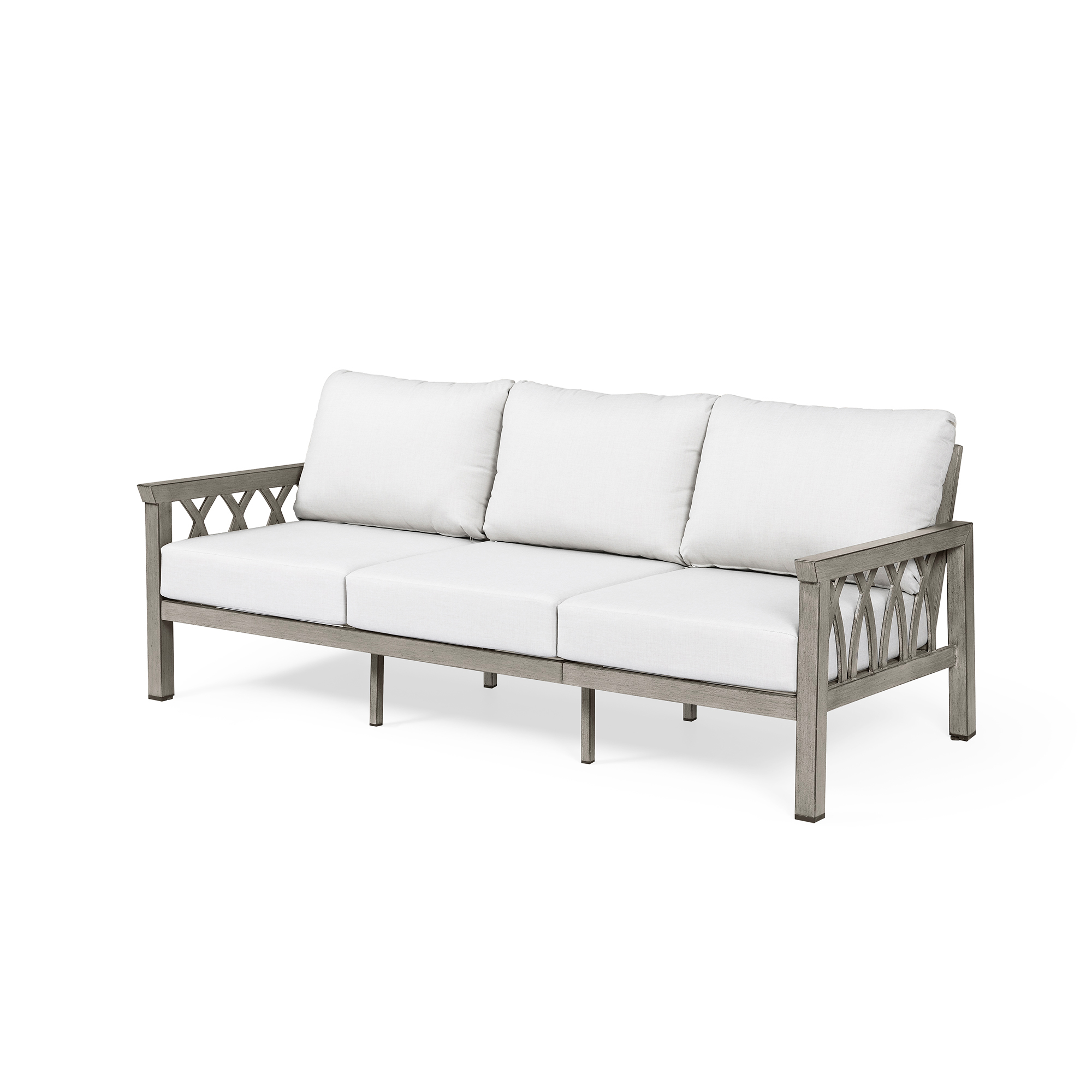 Aluminum Outdoor 3-Person Patio Sofa - C090
