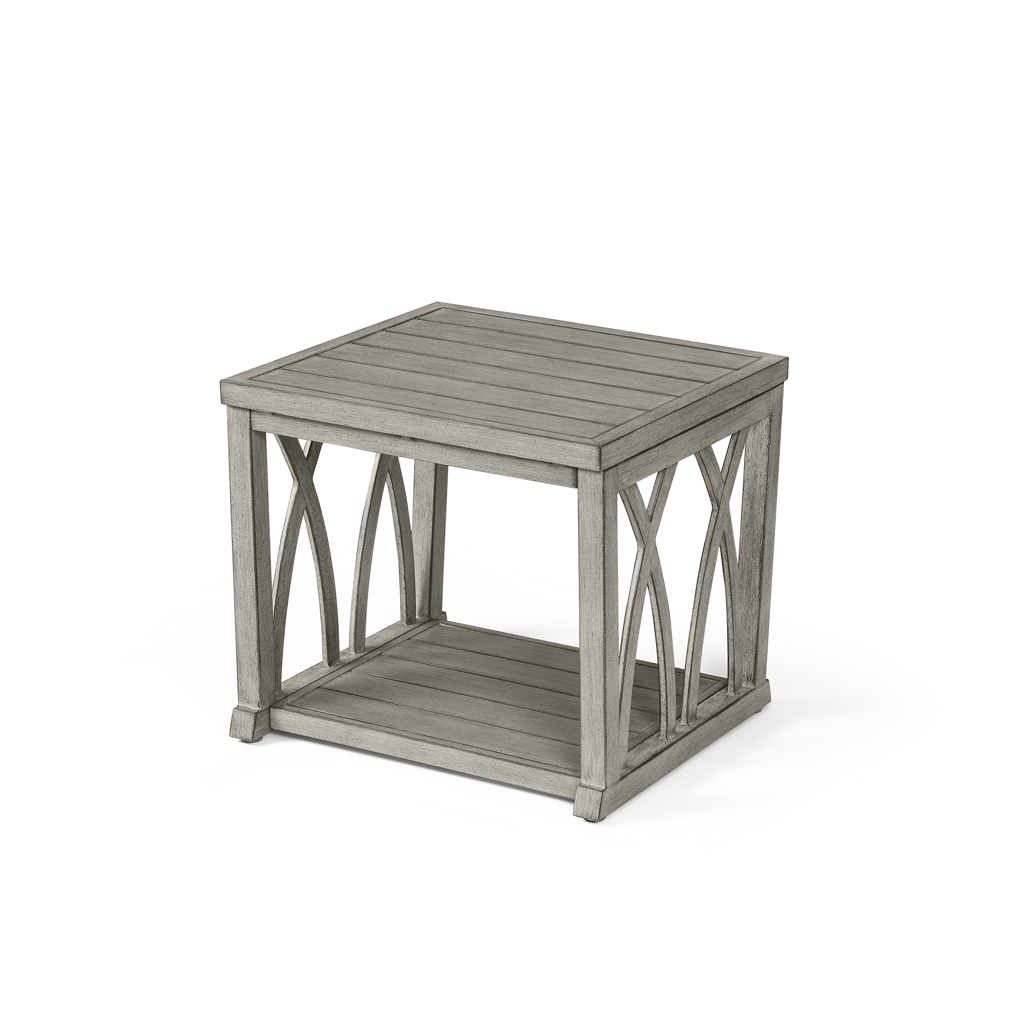 Aluminum Outdoor 2-Tier Side End Table - D092