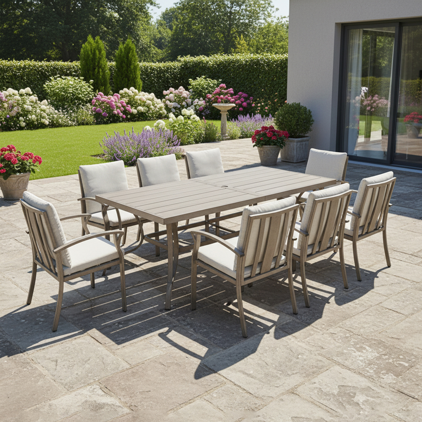 9-Piece Aluminum Outdoor Patio Dining Set - DS105