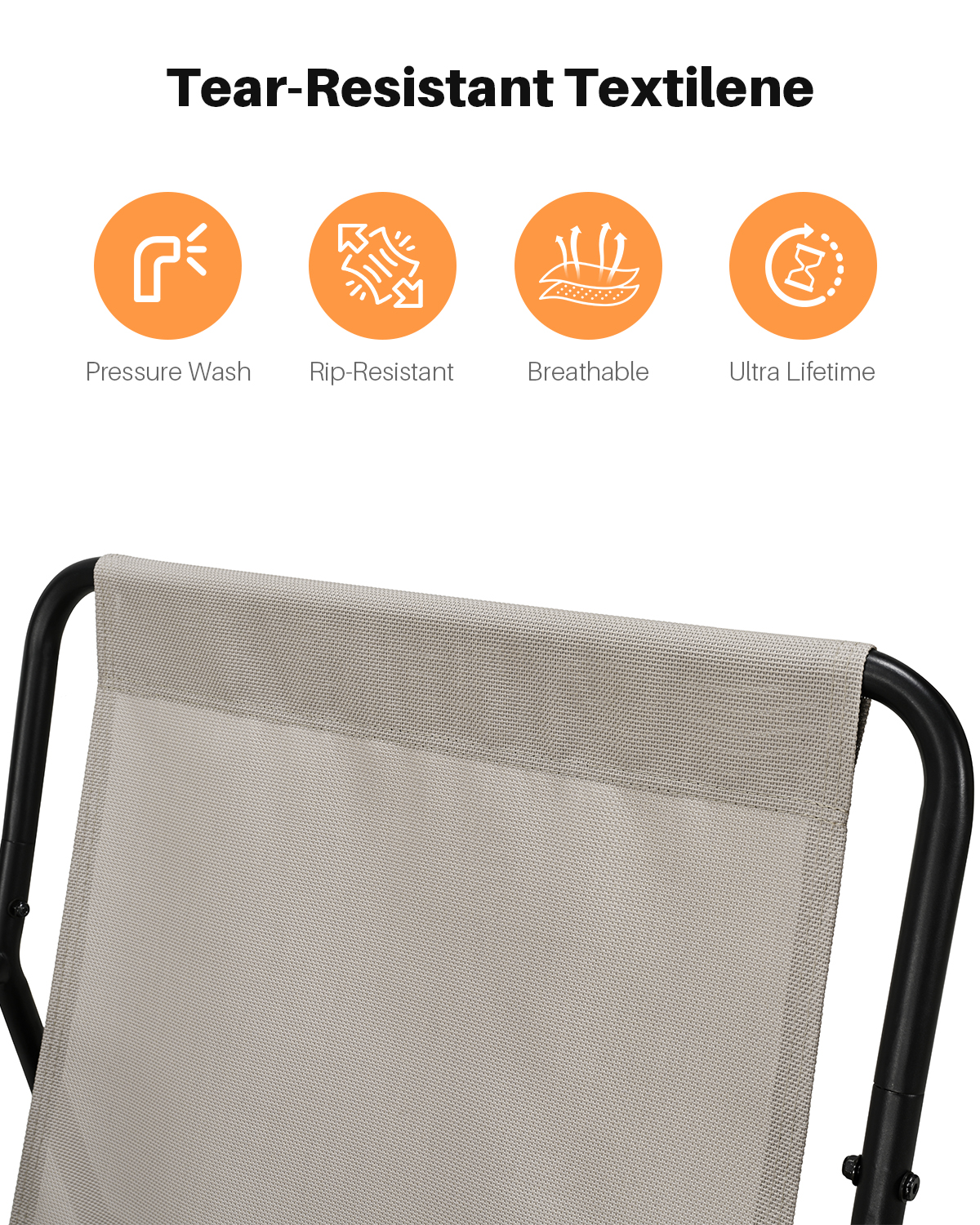 5-Piece Metal Comfy Modern Patio Rocking Chair Set - C033-3