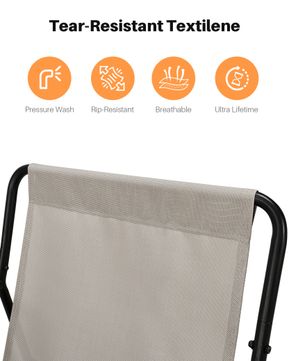 5-Piece Metal Comfy Modern Patio Rocking Chair Set - C033-3