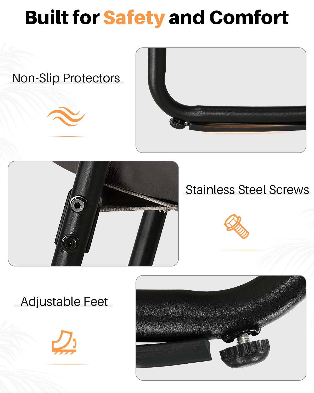 Metal Comfy Modern Patio Rocking Chair - C032-1