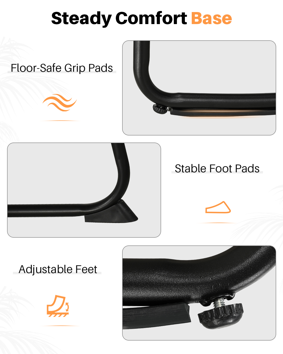 2-Piece Metal Comfy Modern Patio Rocking Chair Set with Side Table - C032-2