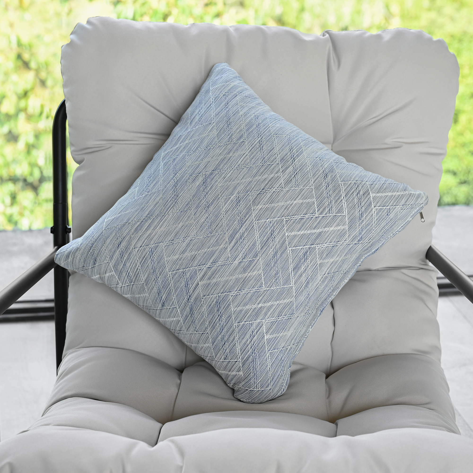 This graceful Weather Resistant Outdoor Throw Pillow features a square design and durable weather-resistant construction. - Seehill