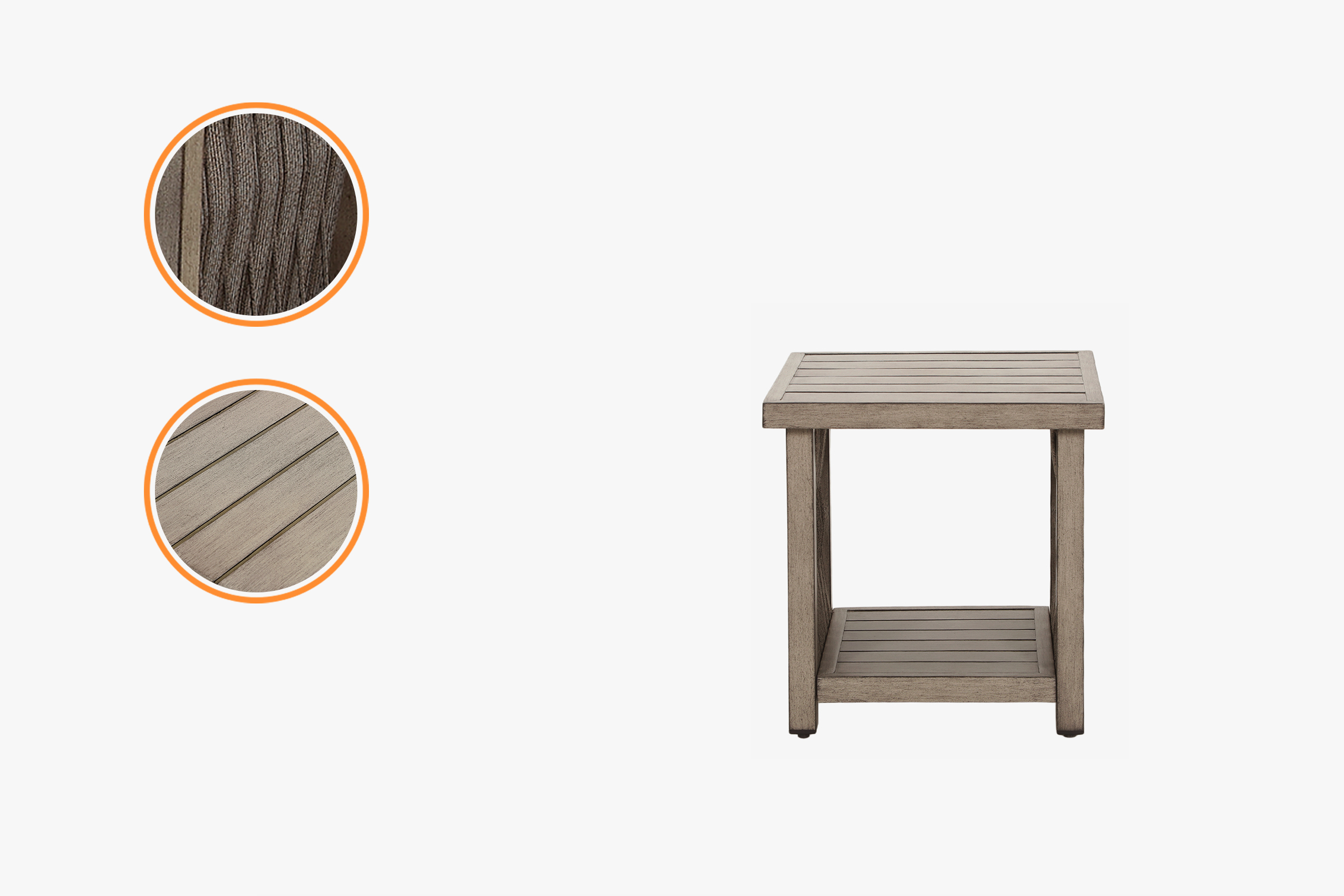 American Vintage Rope Weave Drink Table