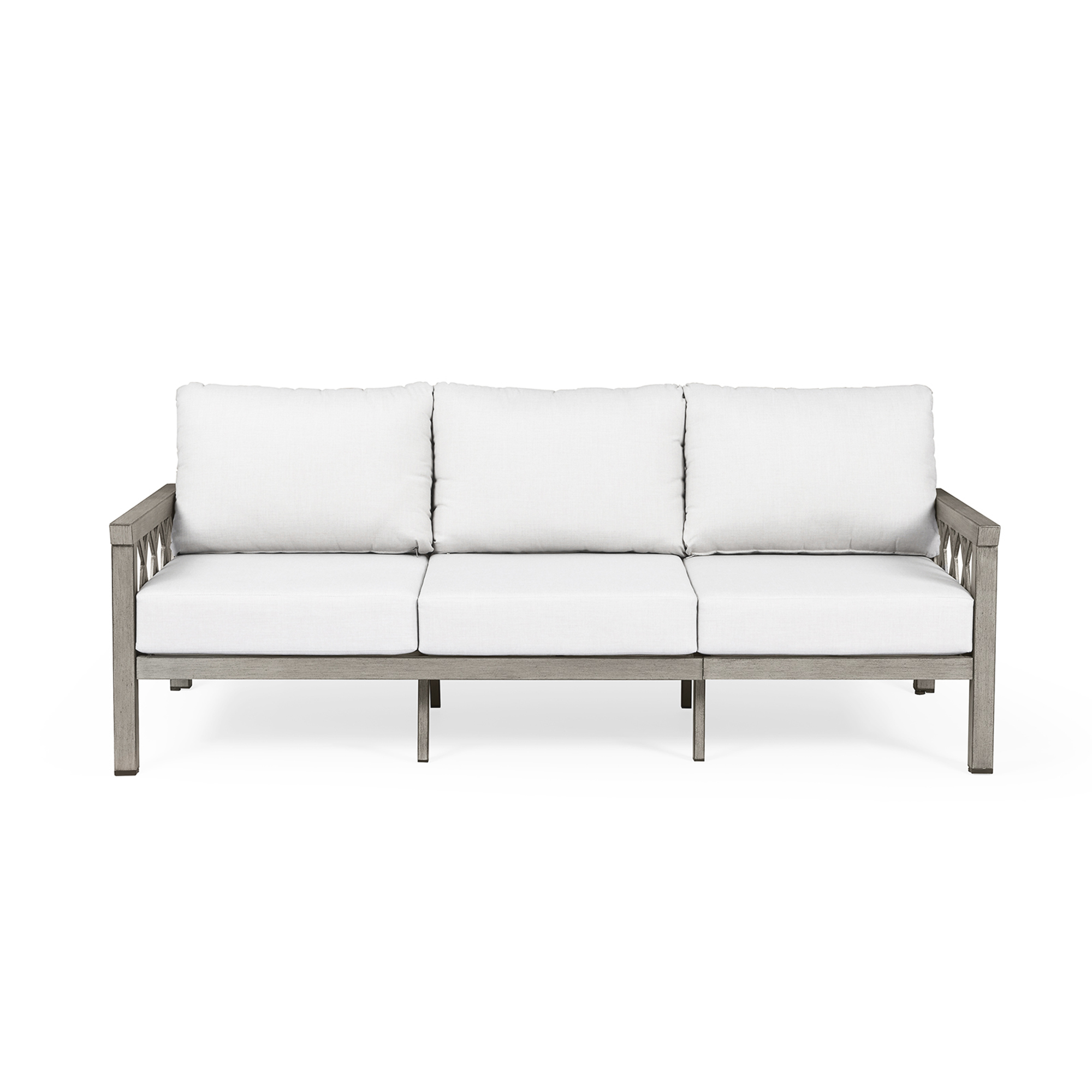 Aluminum Outdoor 3-Person Patio Sofa - C090