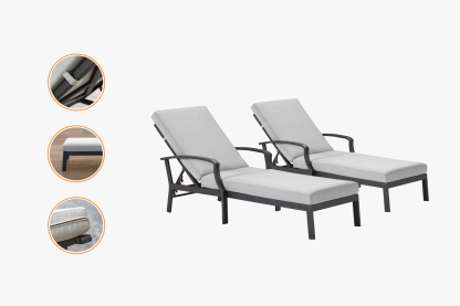 2 Pieces Sun Lounge Chairs