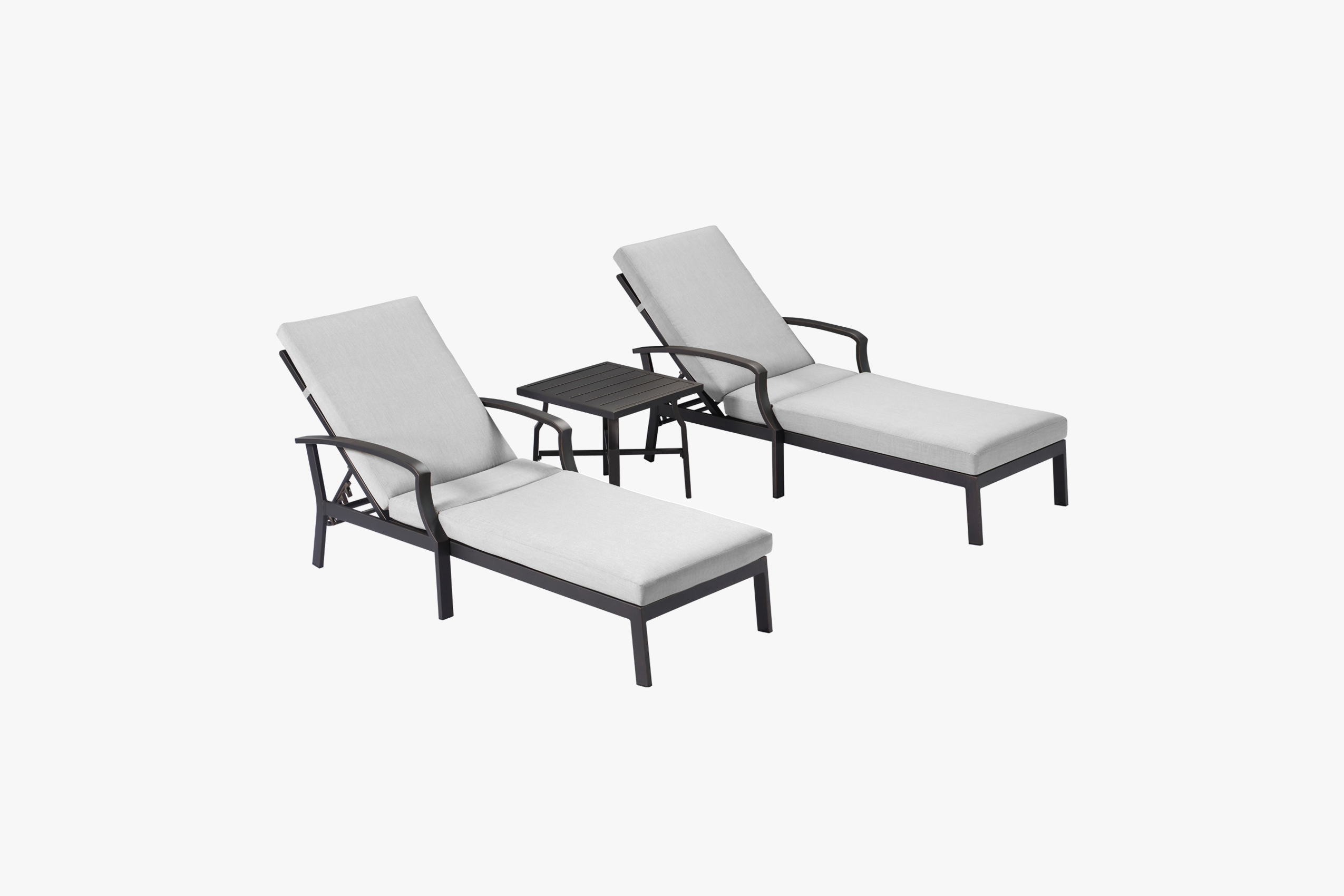 Outdoor Sun Lounge Set With Sidetable