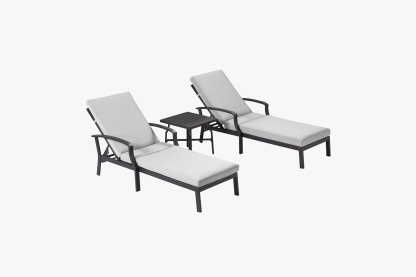 Outdoor Sun Lounge Set With Sidetable