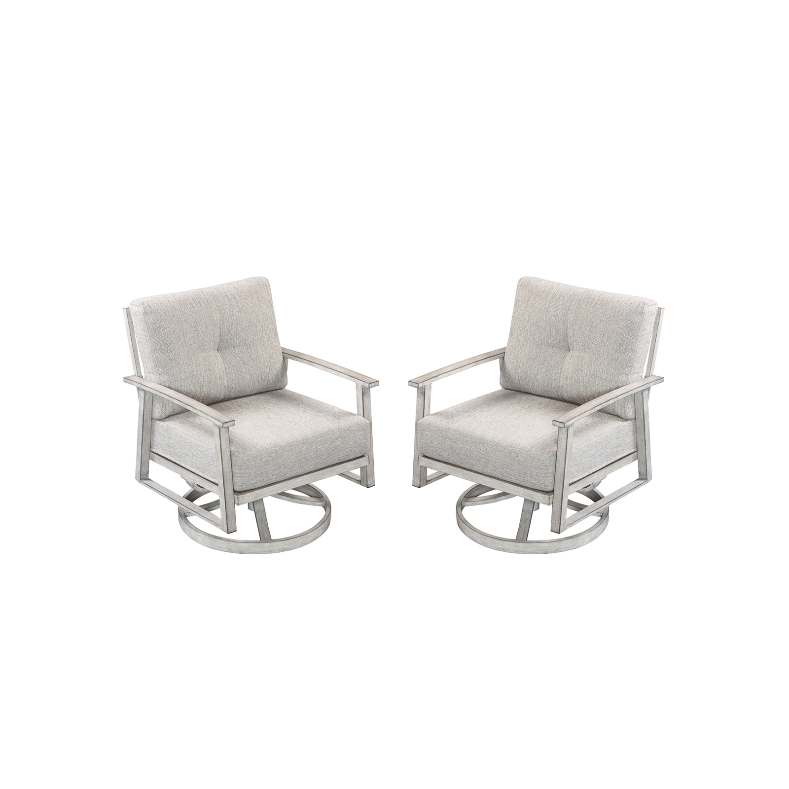 2-piece Outdoor Swivel Patio Chairs Set - C012