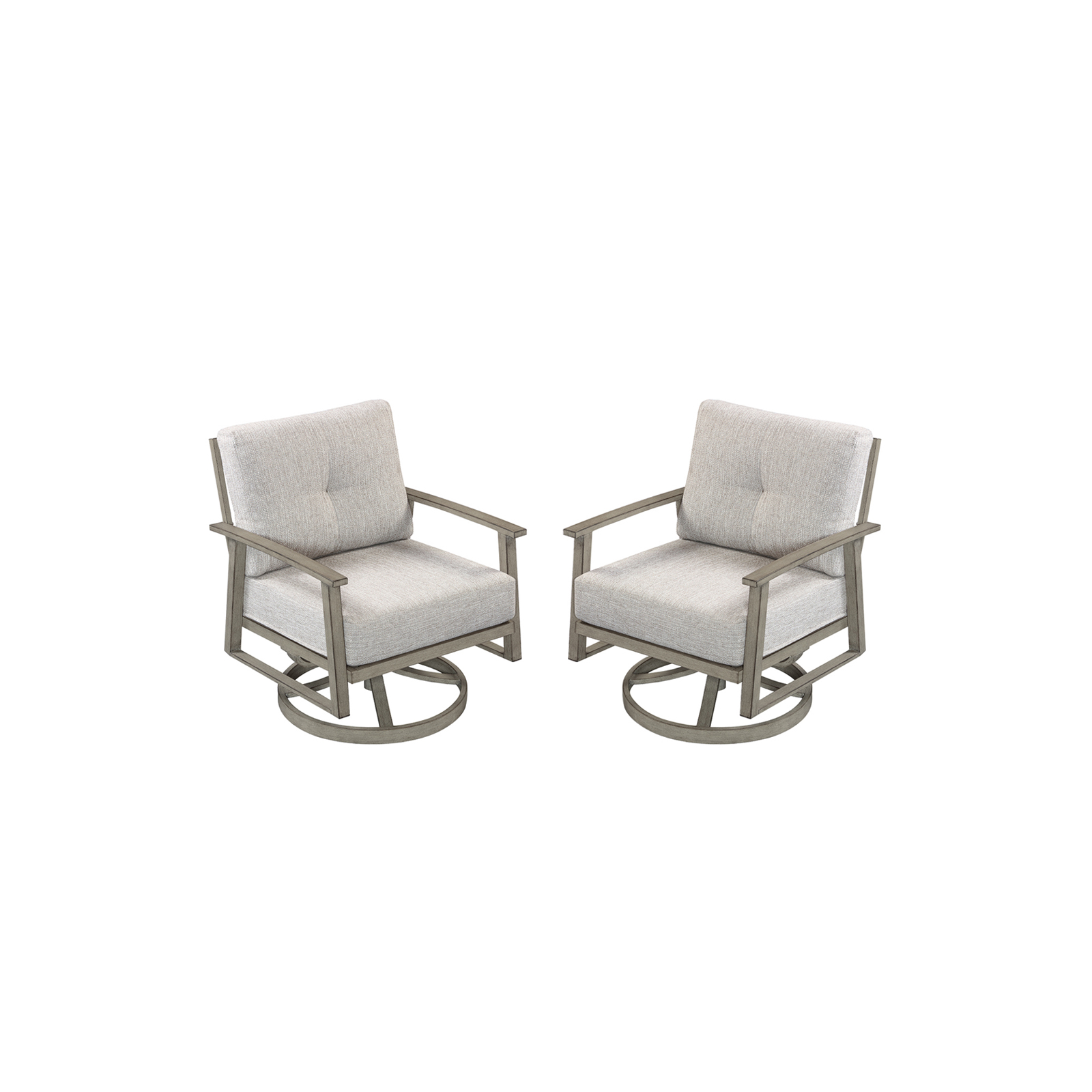 2-piece Outdoor Swivel Patio Chairs Set - C012