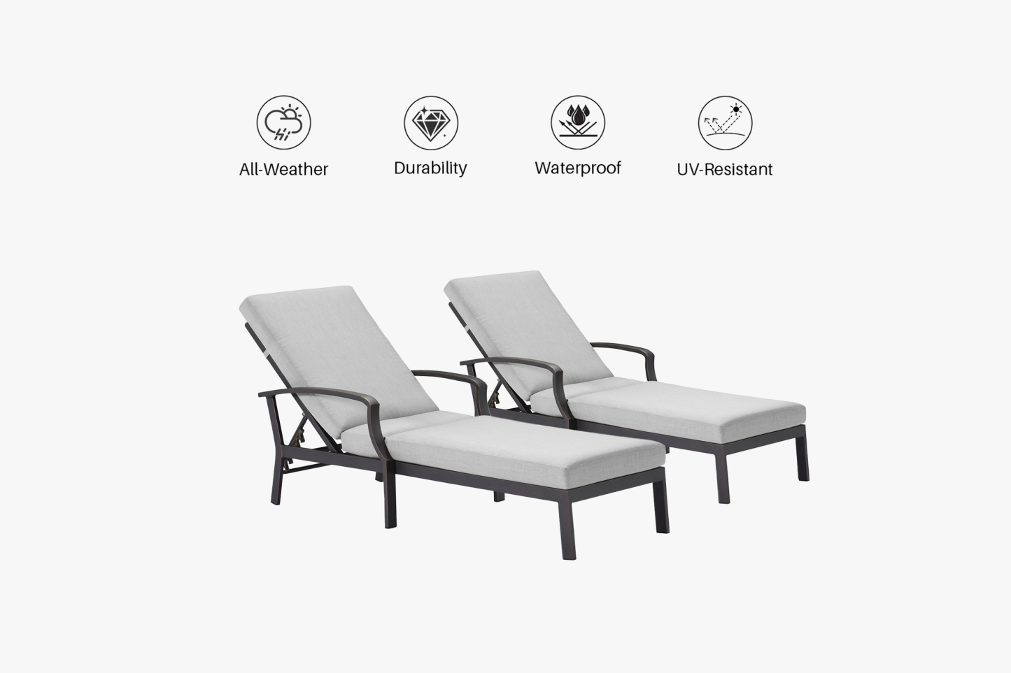 2 Pieces Sun Lounge Chairs