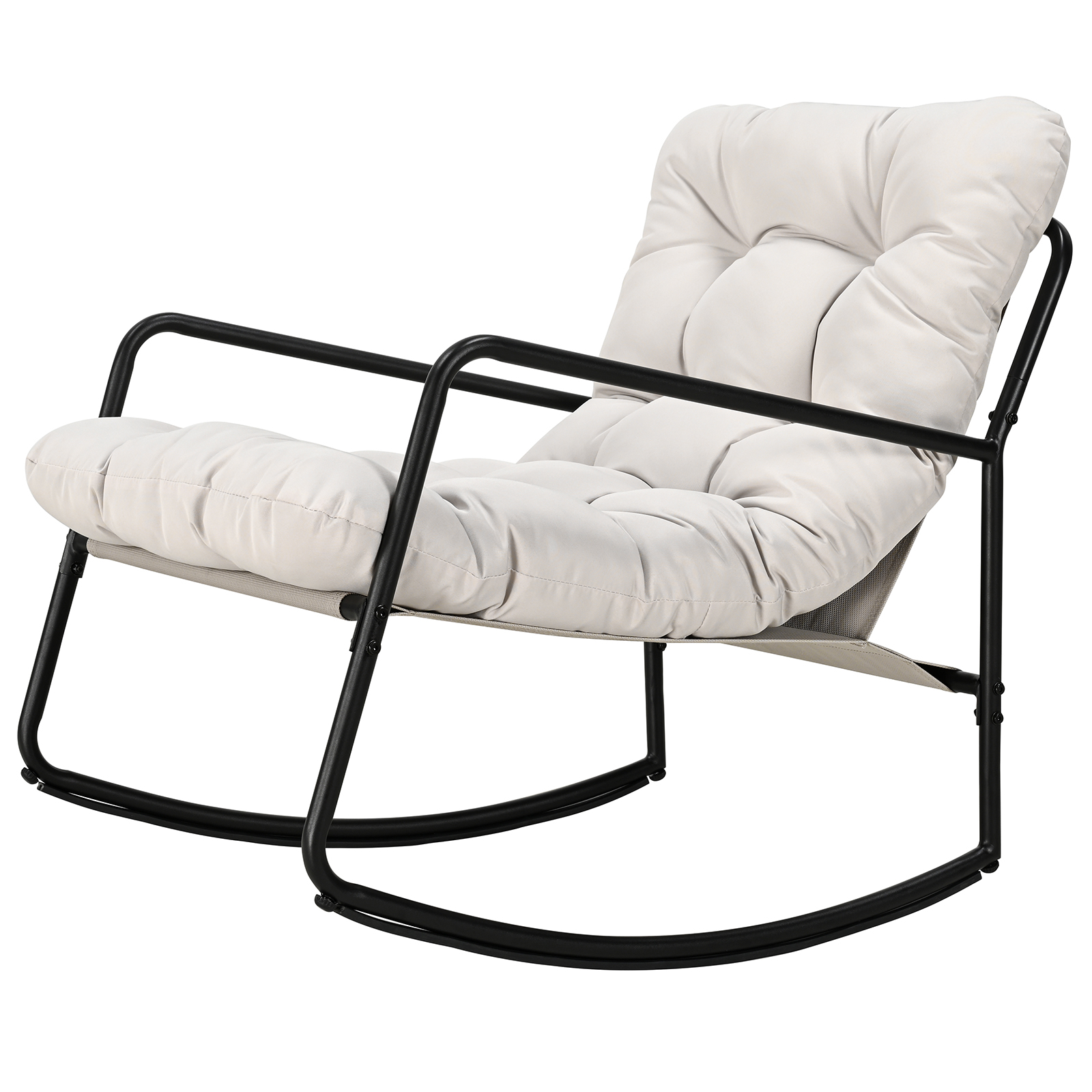 Metal Comfy Modern Patio Rocking Chair - C032-1