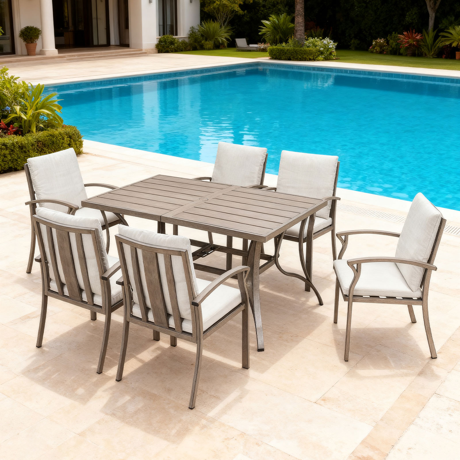 7-Piece Aluminum Outdoor Patio Dining Set - DS104