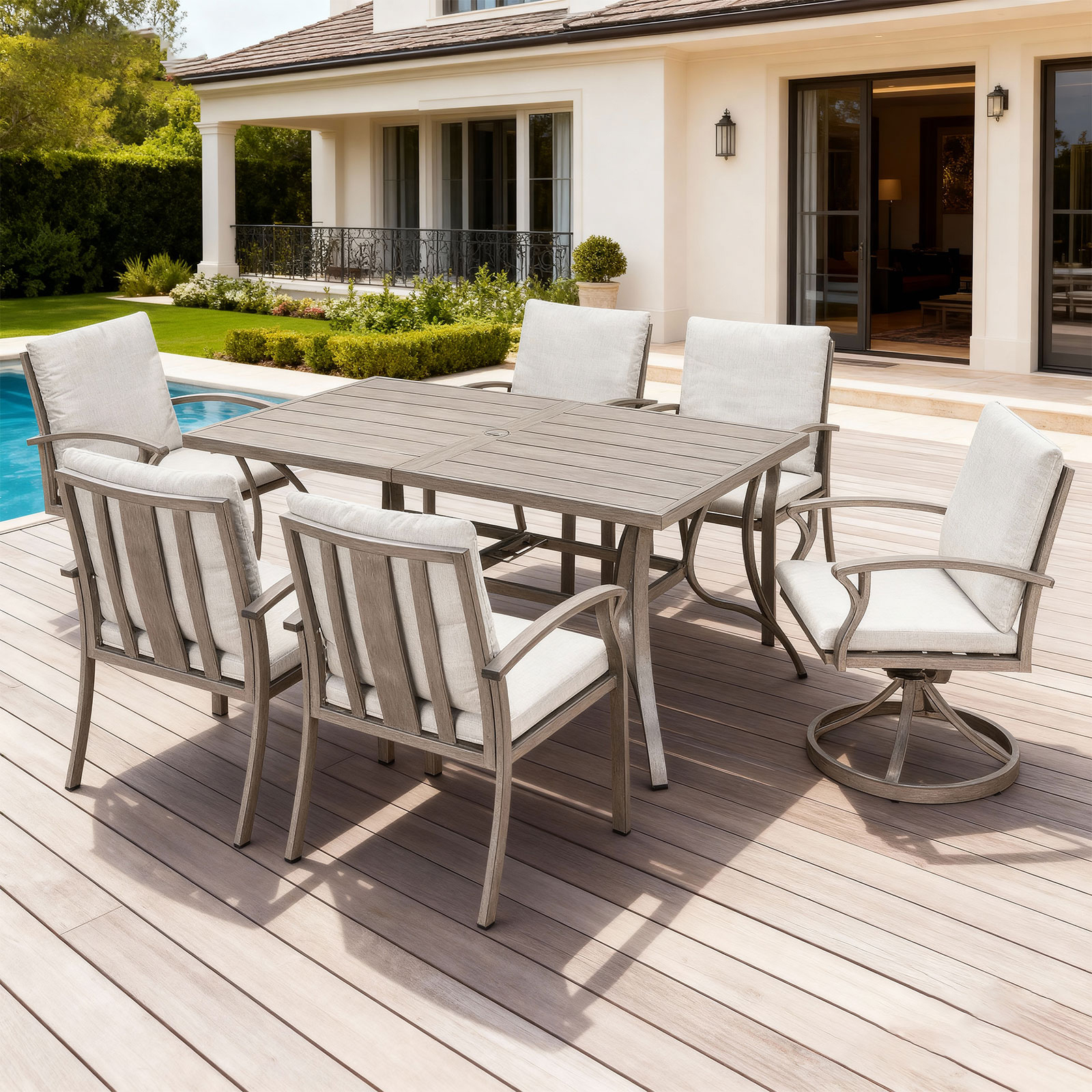 7-Piece Aluminum Outdoor Patio Dining Set - DS104