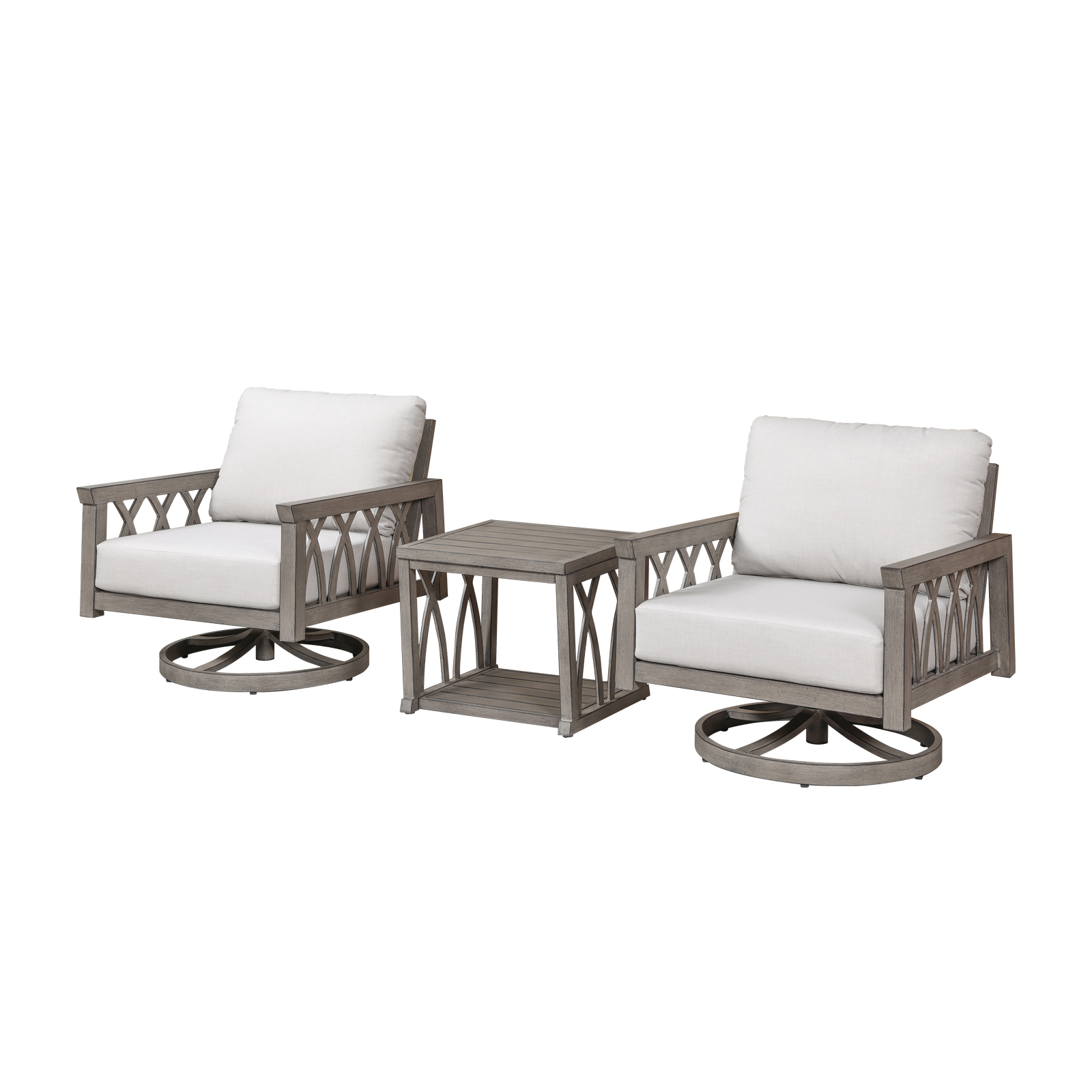 3-Piece Aluminum Outdoor Patio Conversation Set - DS100