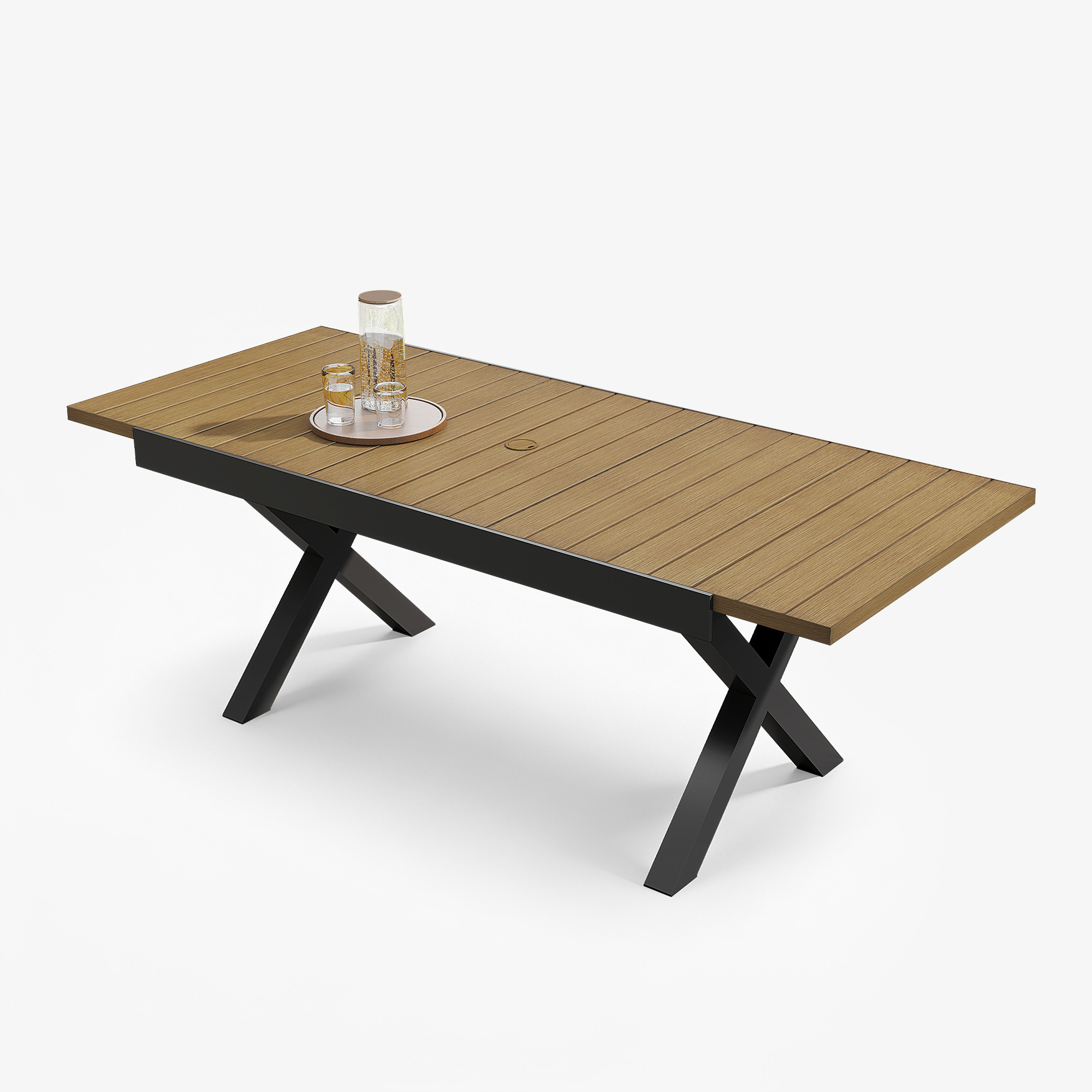 Expandable Outdoor Dining Table for 8 Person - D060