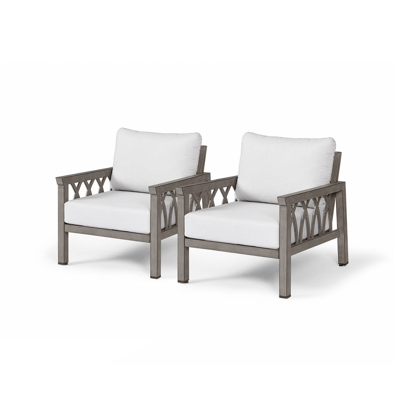 2-Piece Aluminum Outdoor Fixed Sofa Chairs - C094