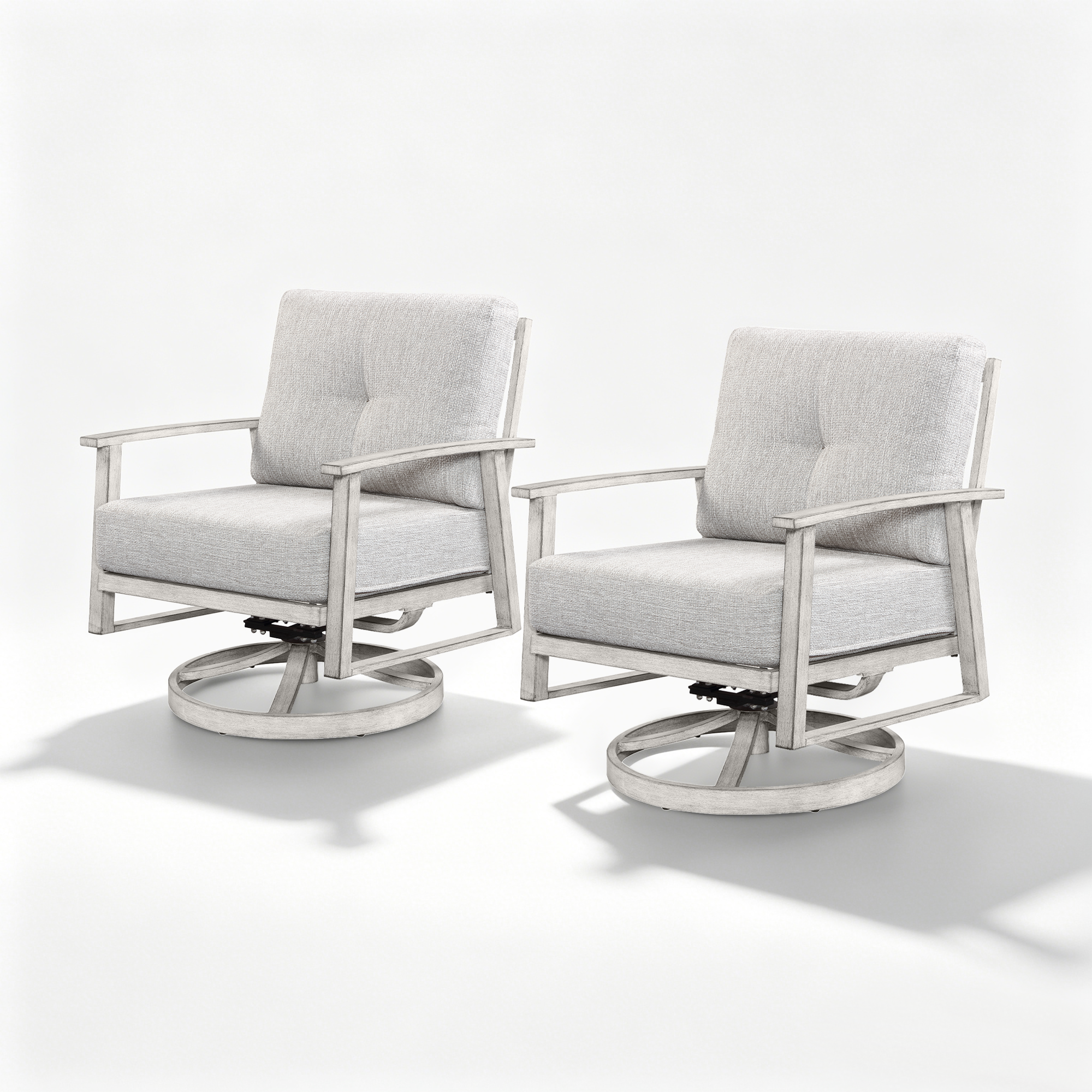 2-piece Outdoor Swivel Patio Chairs Set - C012