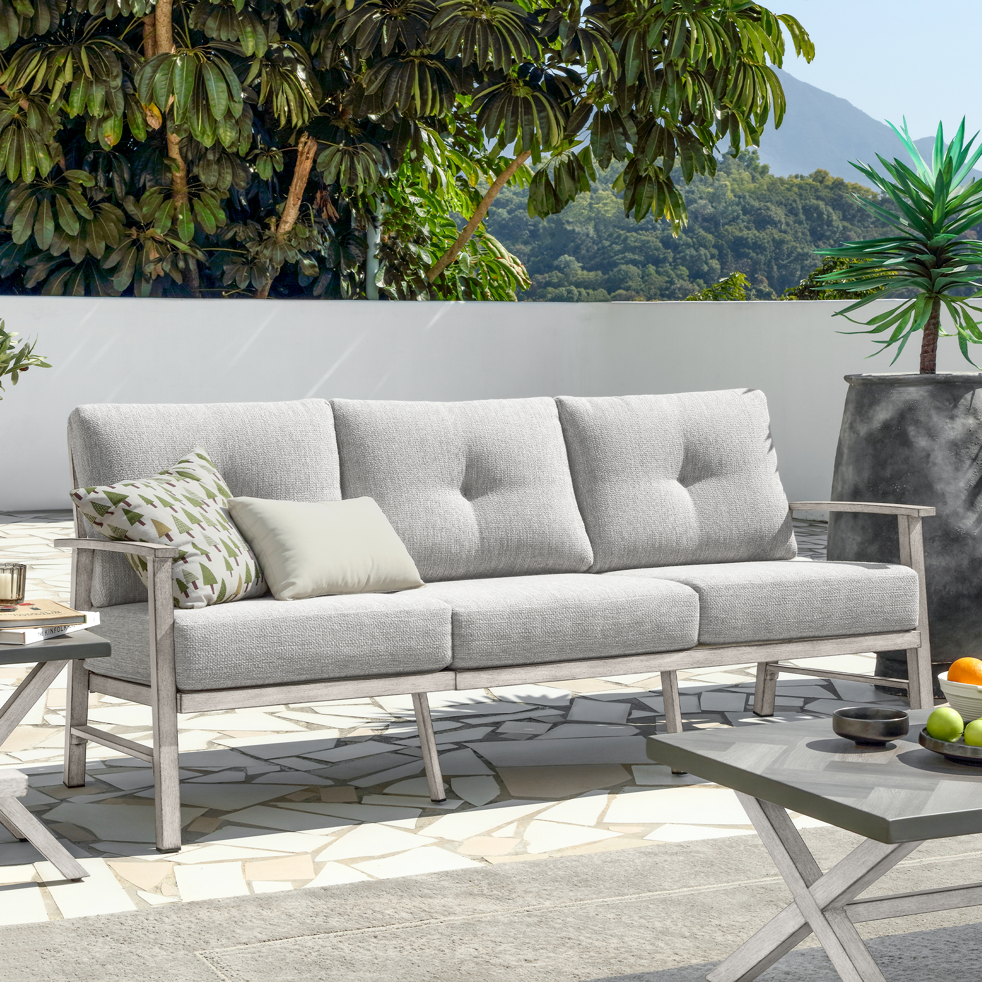 3 Seats Patio Furniture Sofa - C011