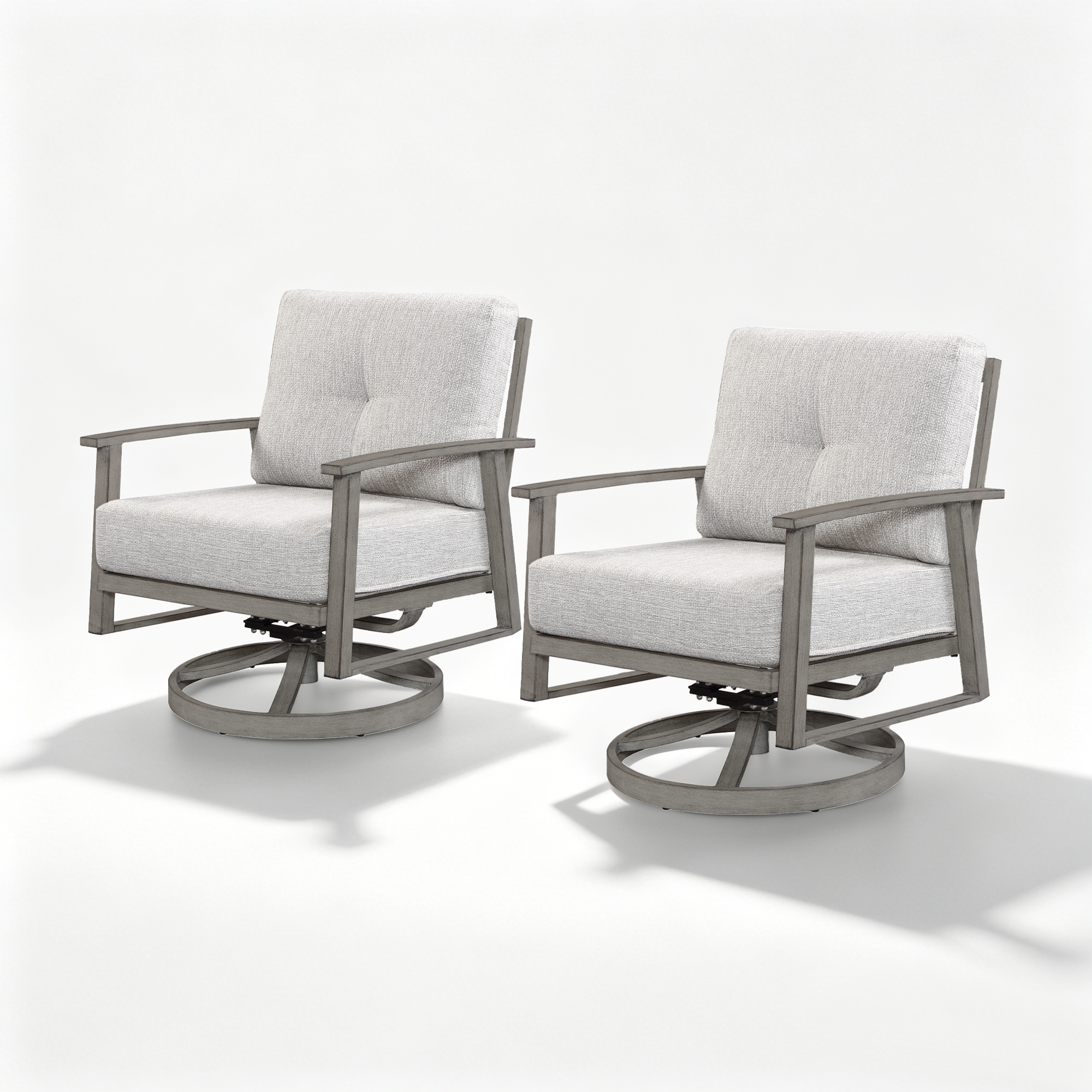 2-piece Outdoor Swivel Patio Chairs Set - C012