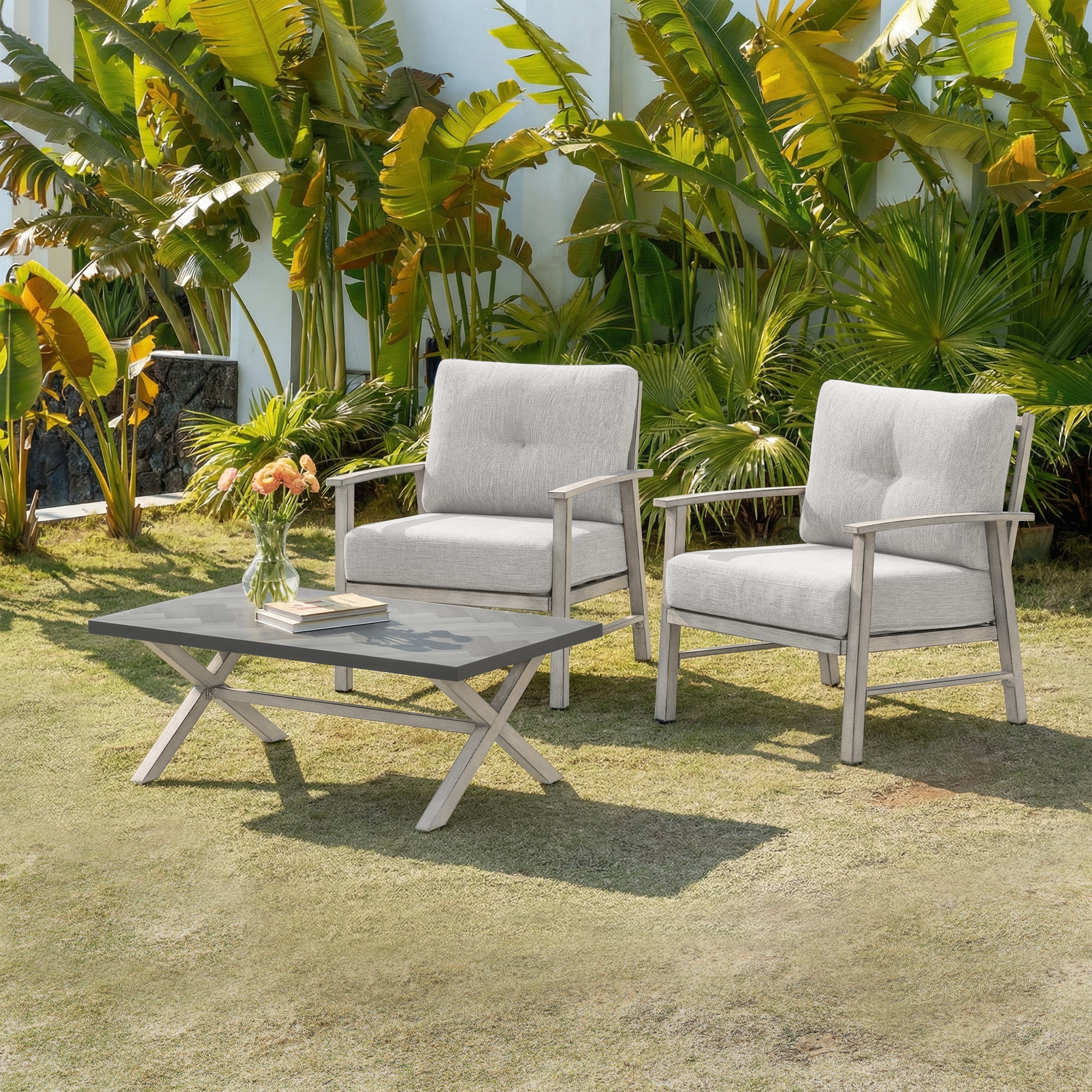 4-piece Modern Outdoor Patio Furniture Set - SS015-2
