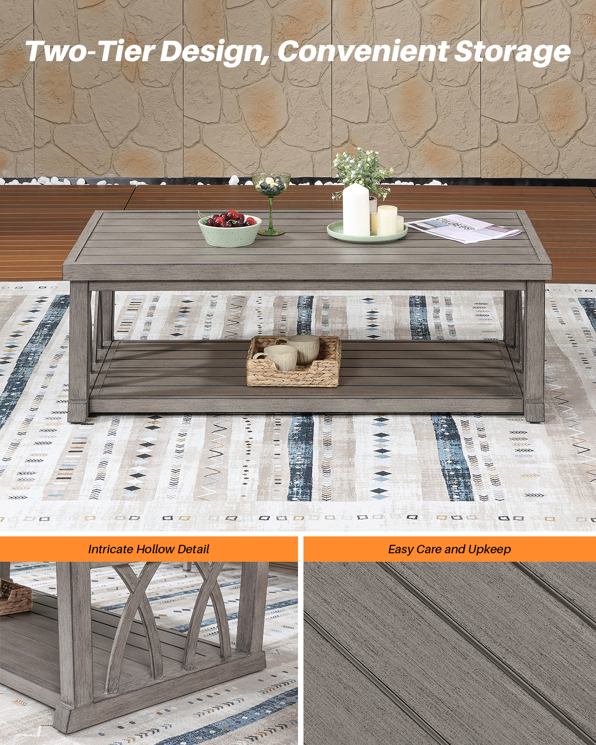 4-Piece Aluminum Outdoor Patio Conversation Set - DS097