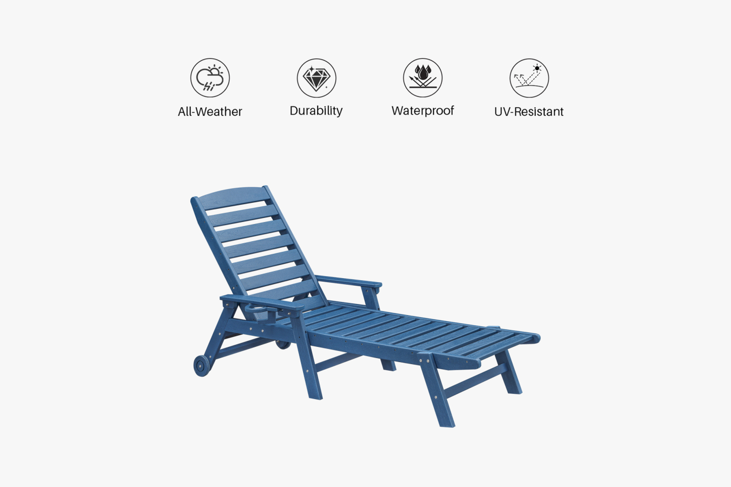 HDPE Outdoor Adjust Chaise Lounge