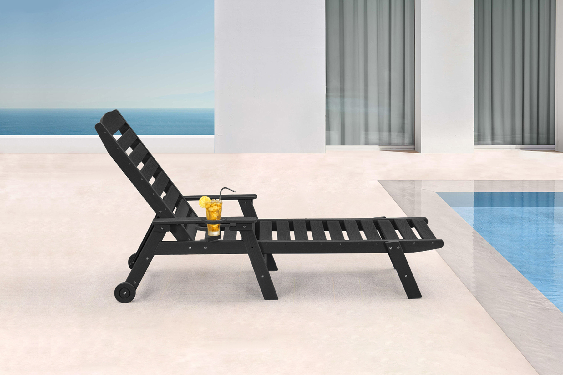 HDPE Outdoor Adjust Chaise Lounge