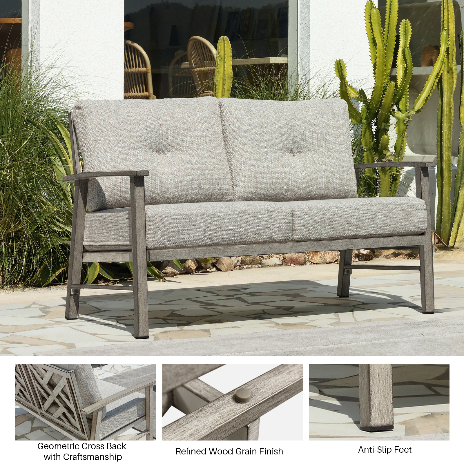 Patio Furniture Loveseat Sofa - C010