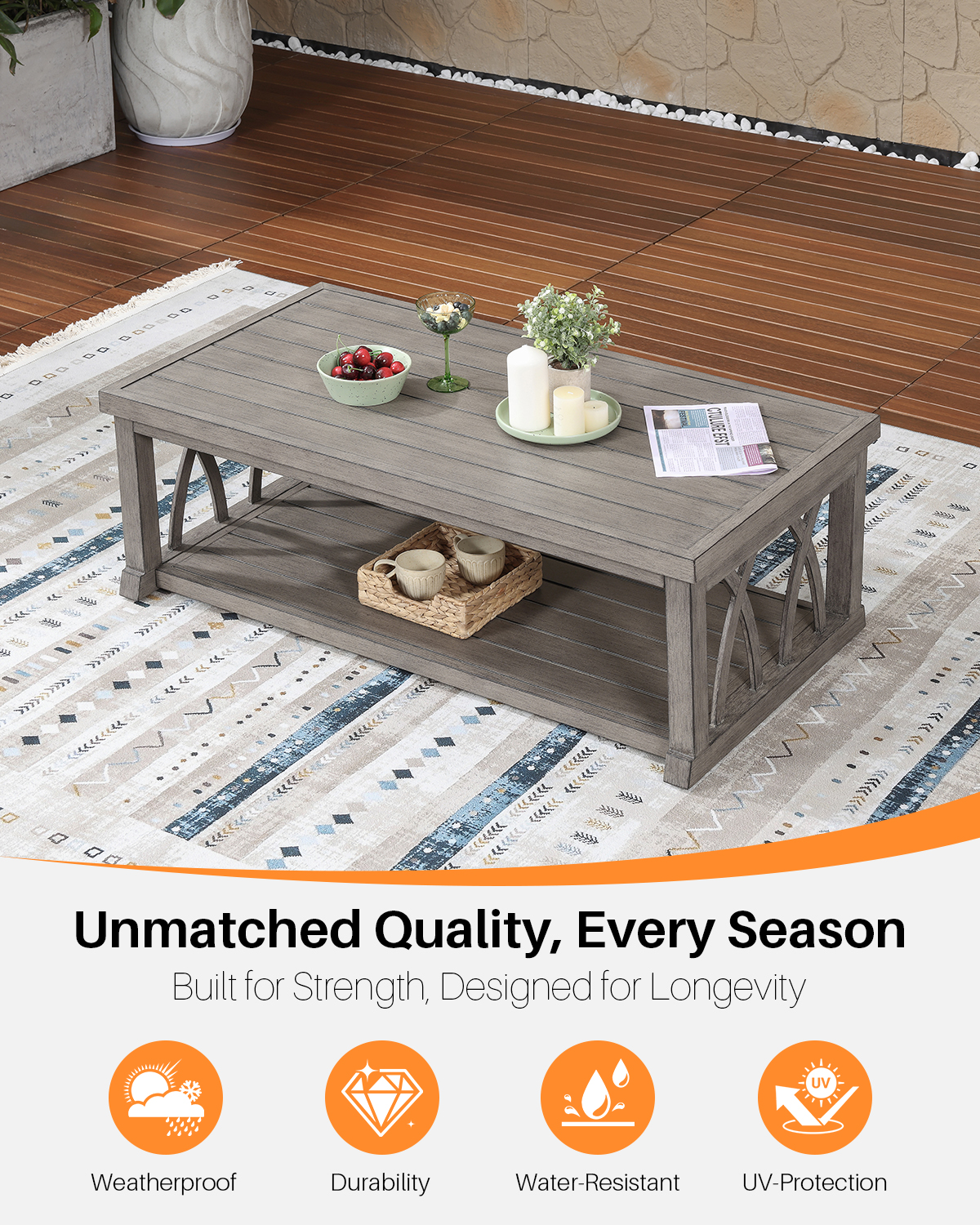 Aluminum Outdoor Coffee Table - D091