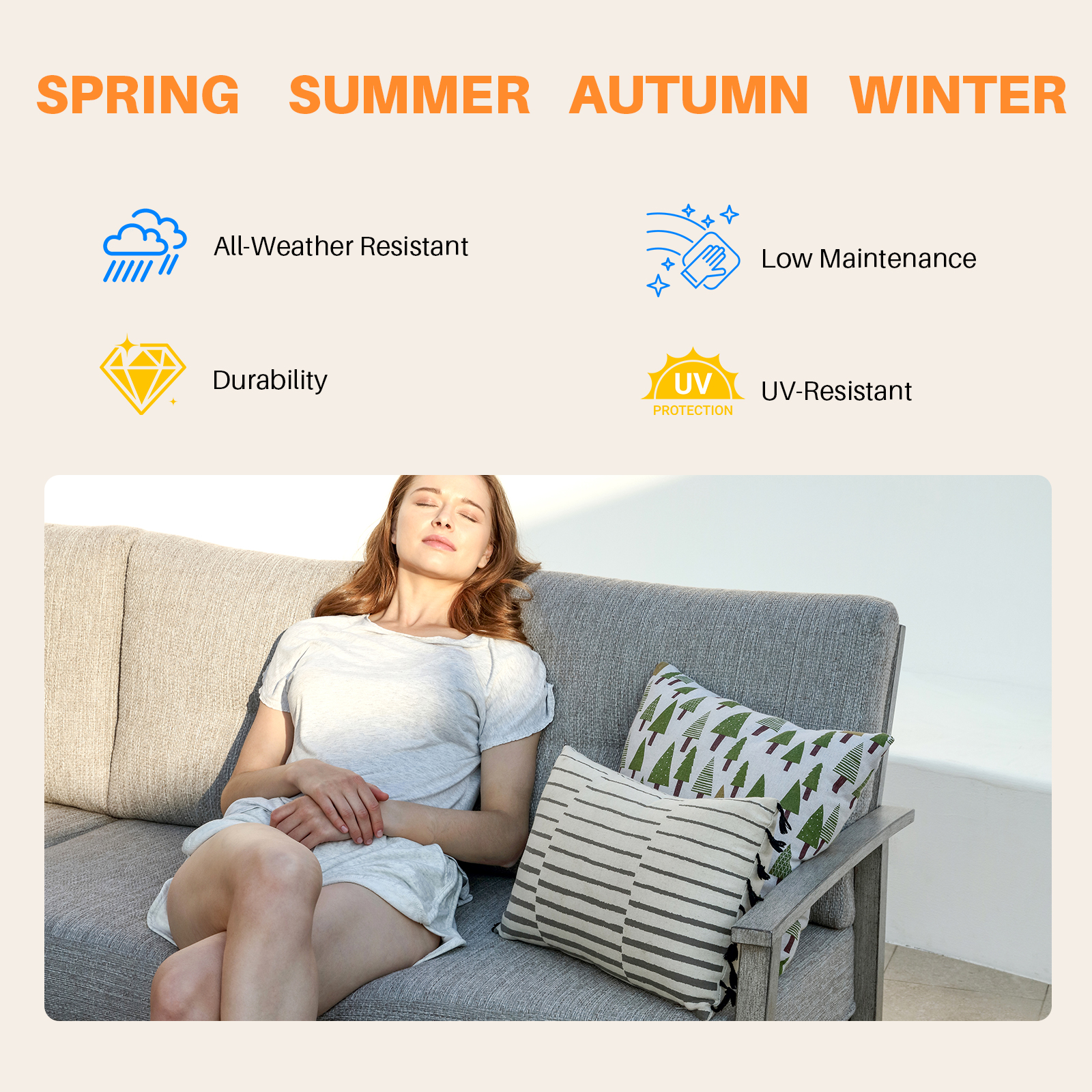 Patio Furniture Loveseat Sofa - C010