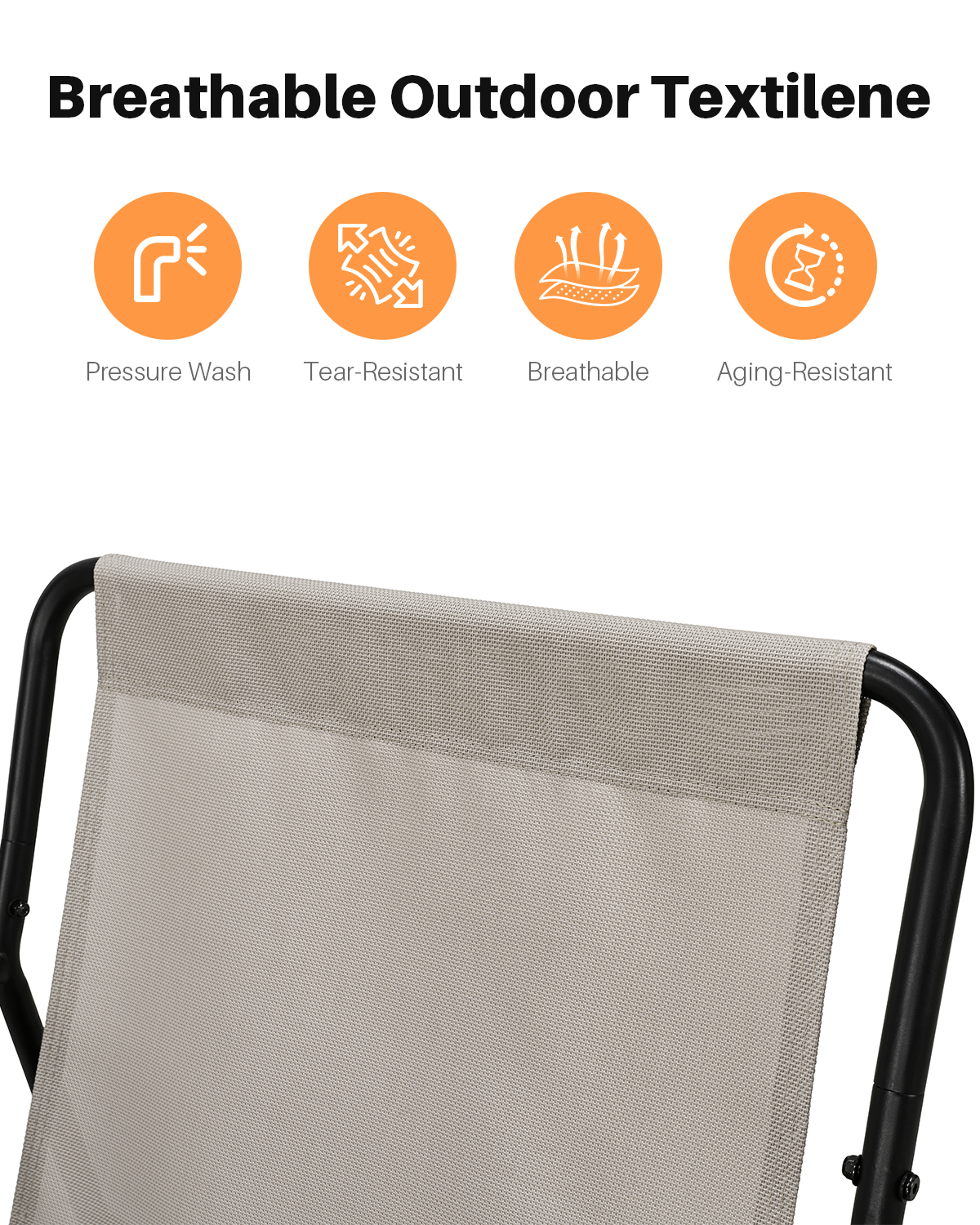 2-Piece Metal Comfy Modern Patio Rocking Chair Set with Side Table - C032-2