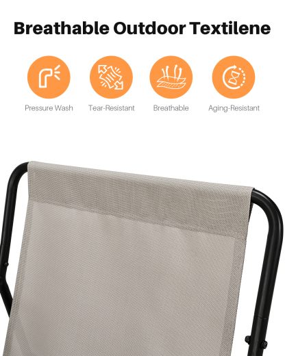 2-Piece Metal Comfy Modern Patio Rocking Chair Set with Side Table - C032-2