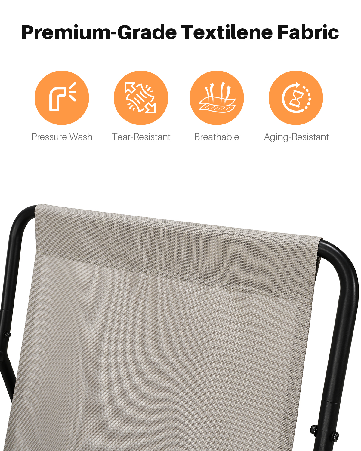 3-Piece Metal Comfy Modern Patio Rocking Chair Set - C032-3