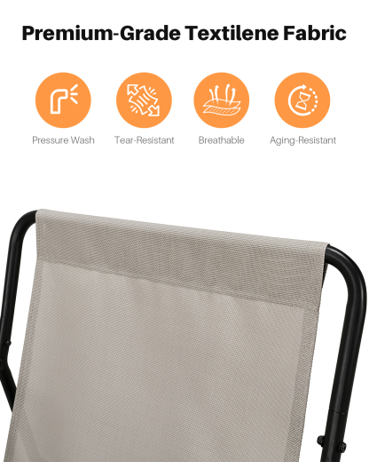 3-Piece Metal Comfy Modern Patio Rocking Chair Set - C032-3