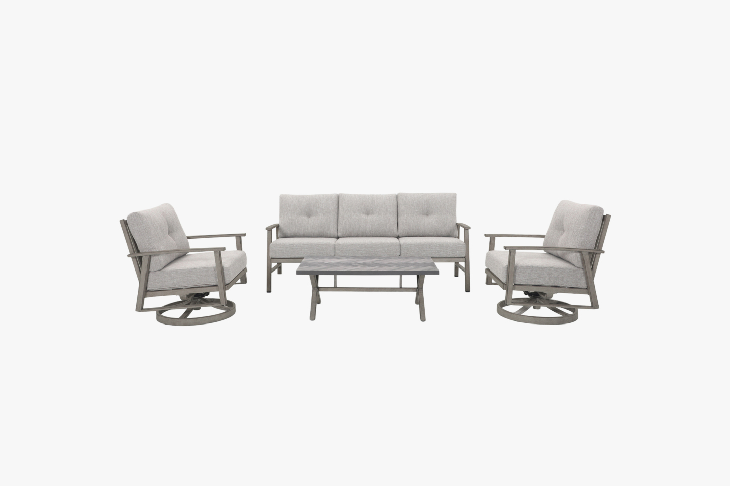 TEMPRIS 4 Piece Outdoor Sofa Group With Swivel Sofa