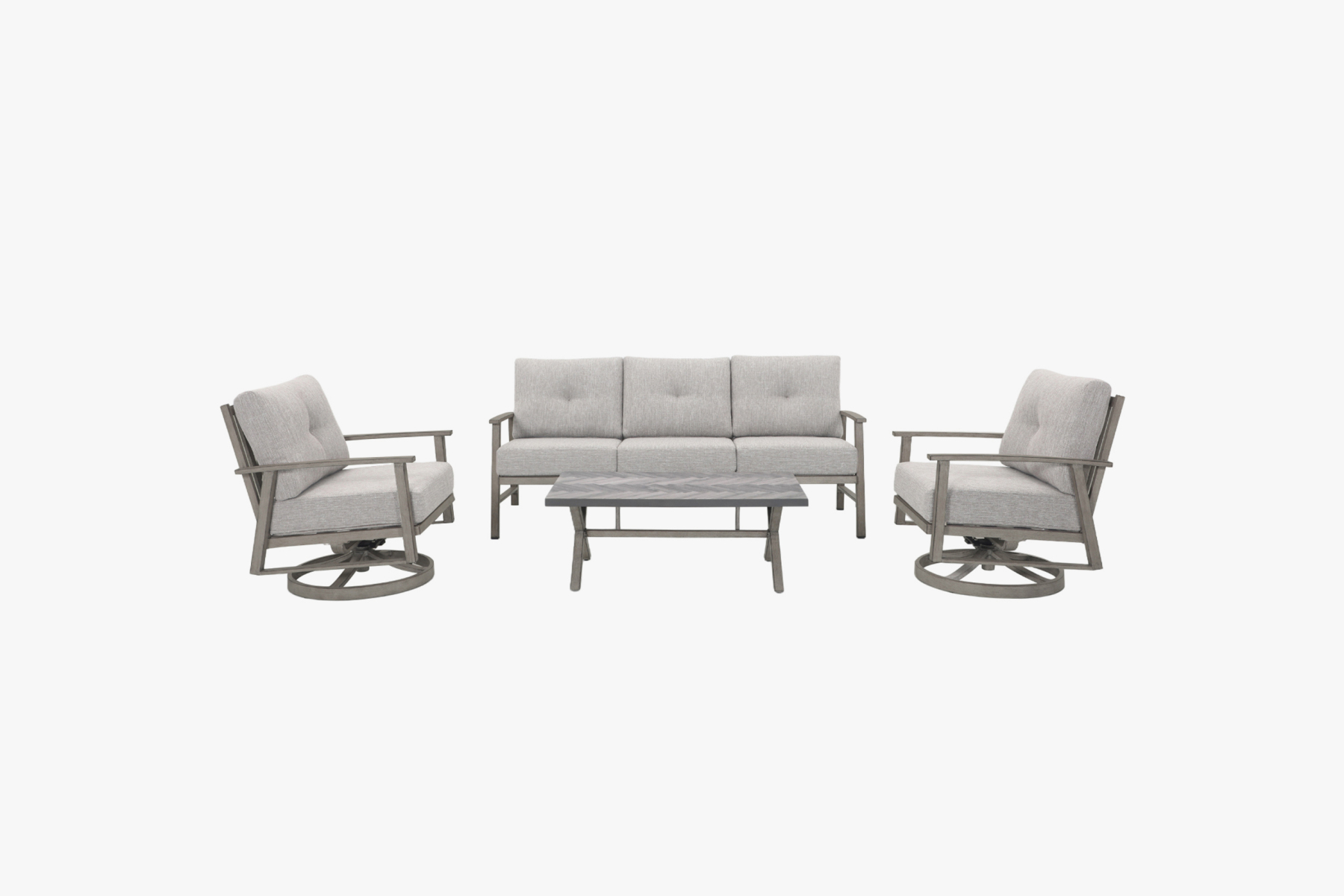 TEMPRIS 4 Piece Outdoor Sofa Group With Swivel Sofa