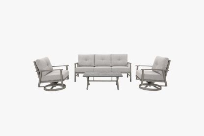 TEMPRIS 4 Piece Outdoor Sofa Group With Swivel Sofa