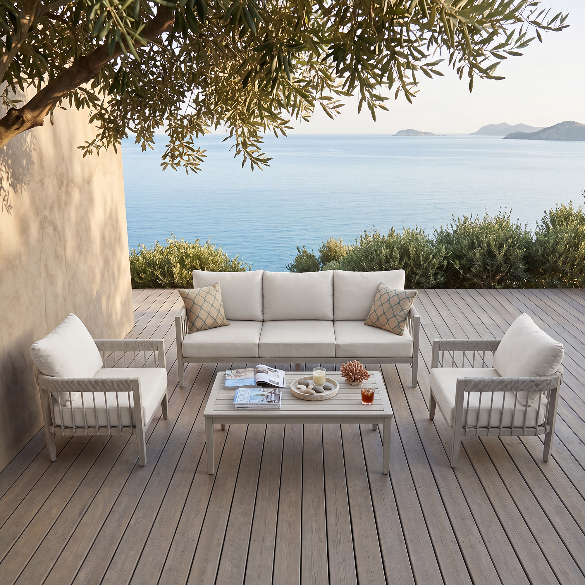 Luxury Weatherproof Patio Throw Pillows - Set of 2