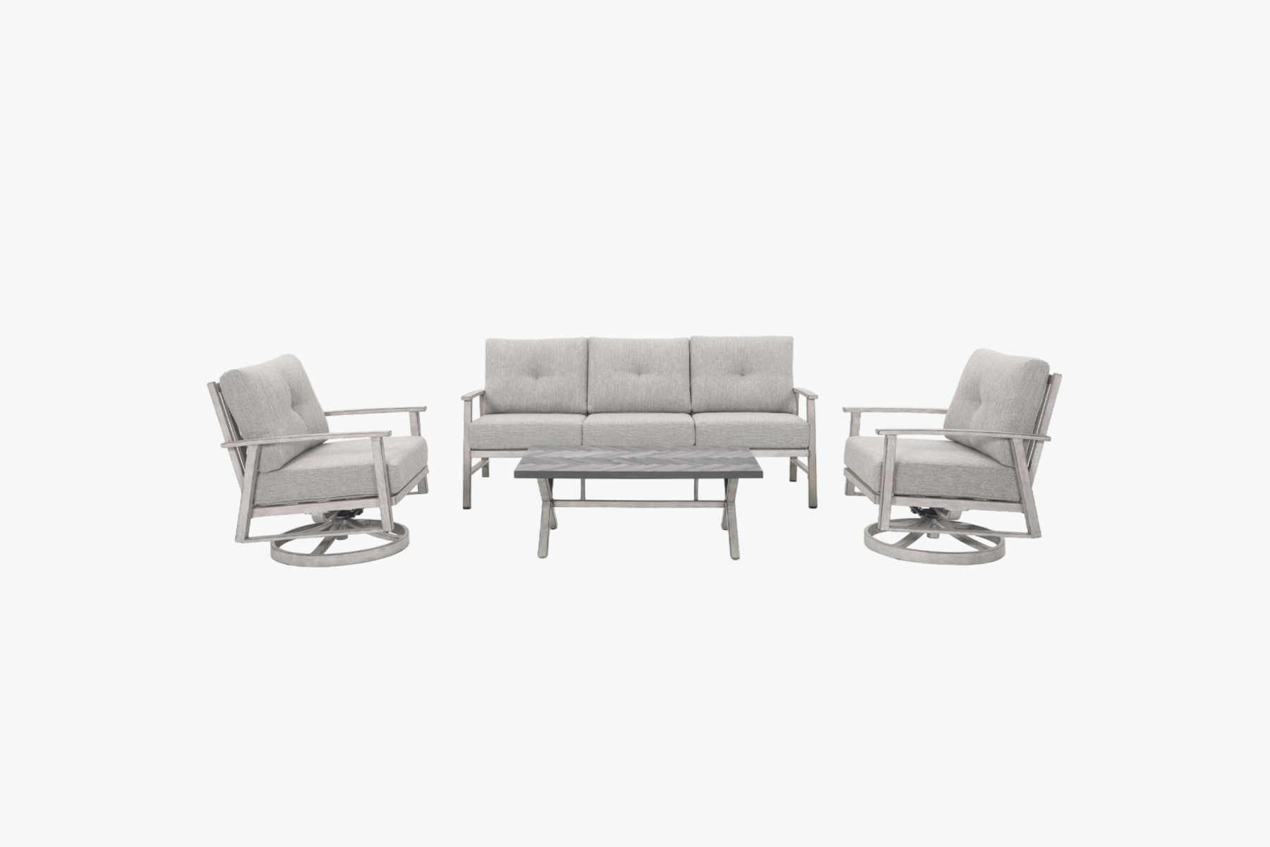 TEMPRIS 4 Piece Outdoor Sofa Group With Swivel Sofa
