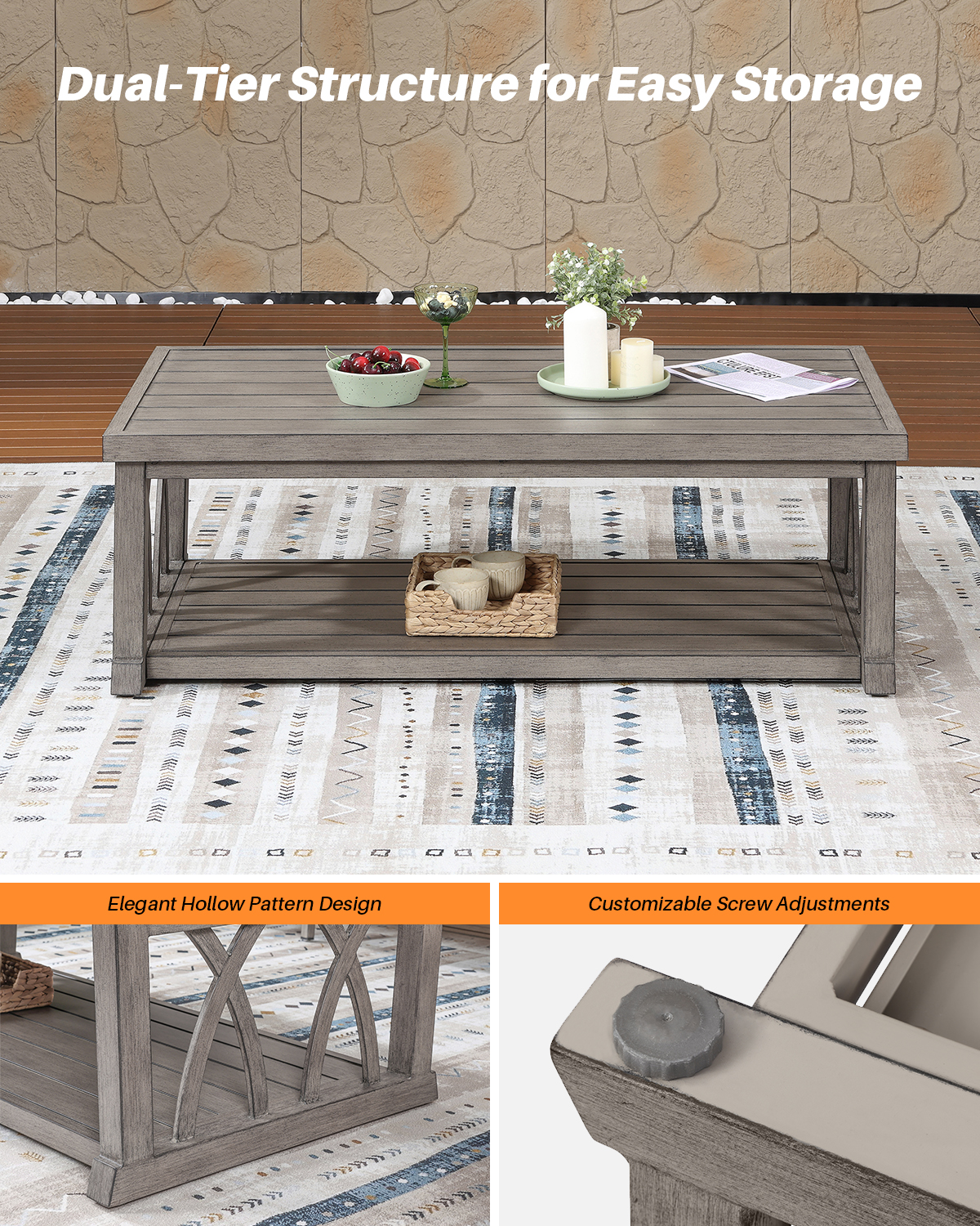 5-Piece Aluminum Outdoor Patio Conversation Set - DS09