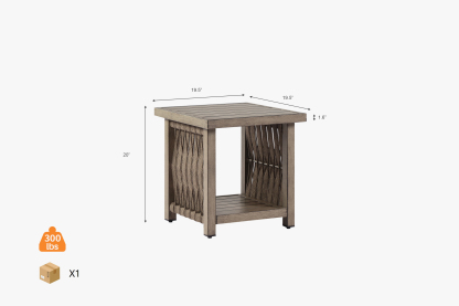 American Vintage Rope Weave Drink Table