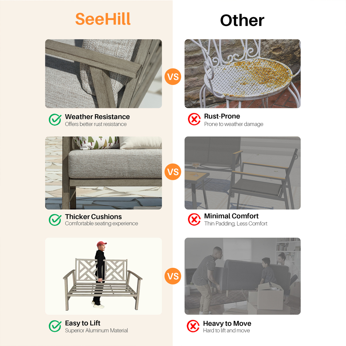 Patio Furniture Loveseat Sofa - C010