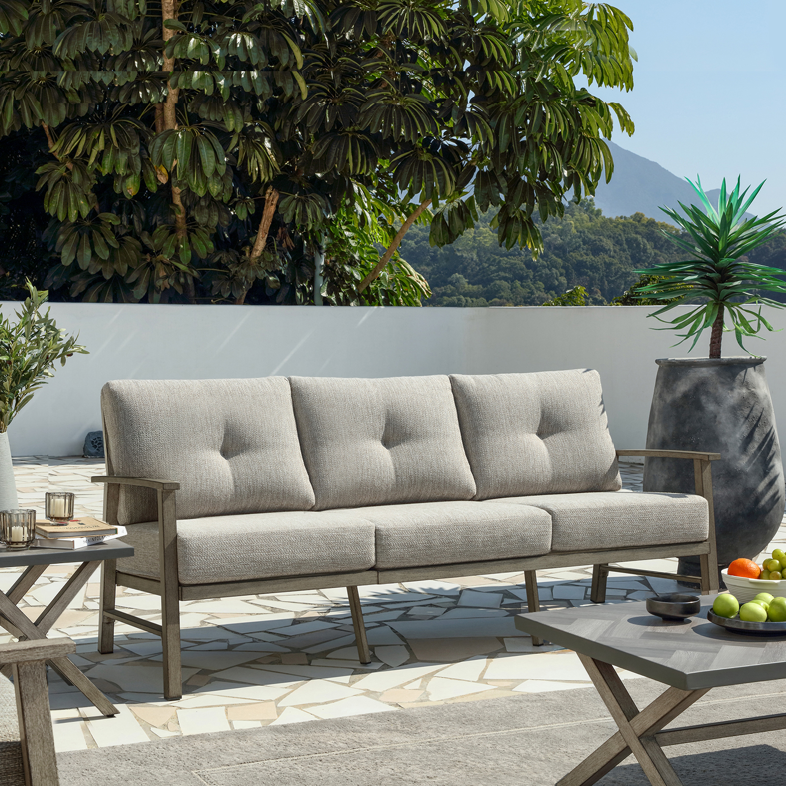 3 Seats Patio Furniture Sofa - C011